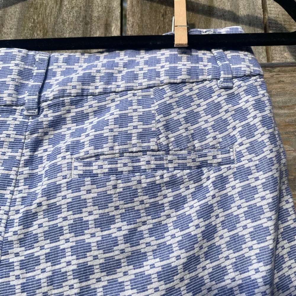 LOFT Blue and White Women's Shorts Sz 2